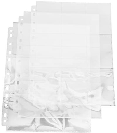 MOLUCKFU 50 Stück Sammelkartenhüllen 9-fächer-kartenhüllen Kartenbinderseiten A4 Binderblätter Zum Aufbewahren Und Schützen Von Fotos Und Karten