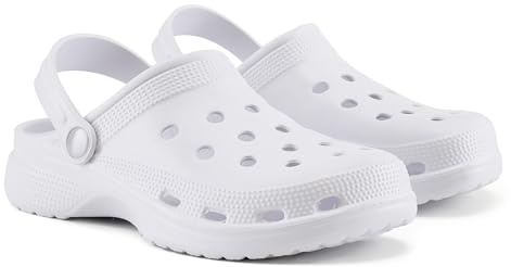 VIVASHOES Women’s Classic Clogs – Lightweight Waterproof Slip-On Shoes with Breathable Design & Strap – Comfortable Everyday Garden, Beach & Home Footwear – True to Size Good for Wide Fit
