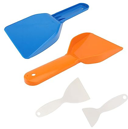 ifundom Pala para Descongelar Hielo de Refrigerador de Hielo 4 Piezas Herramienta de Limpieza de Cocina Mango Cómodo Uso Práctico para Congeladores y Refrigeradores