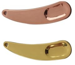 WEKADRIN 2pcs Zinc Alloy Beauty Scoop Makeup Spoon for Face Cream Application Mini Cosmetic Spatulas with Hanging Portable Facial Beauty Tools for Women Home Rose Gold