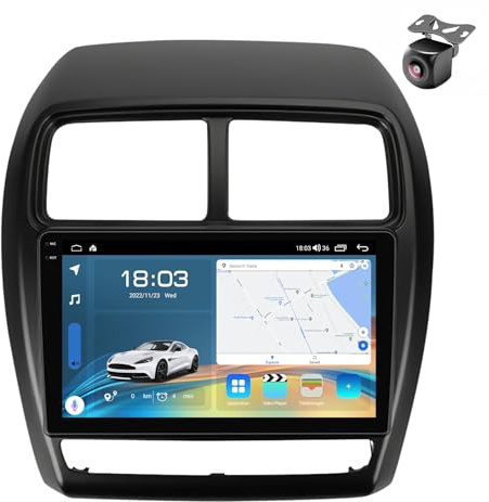 Android 15 Autoradio für Mitsubishi ASX 1 2016 2017 2018 2019 2020-2022 GPS Navigation 9 Zoll Touchscreen Auto Stereo Mit Multimedia-Player Car Radio RDS FM Carplay Android Auto (Y9 8Core 6+128G 2K)