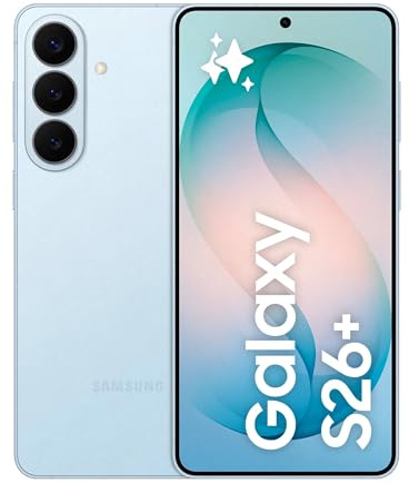 Samsung Galaxy S26+, 512GB, Sky Blue [Versione italiana] | 3 anni di Garanzia, Smartphone AI, Processore Avanzato, Assistente Foto, Creative Studio, Camera 50 MP, 4900 mAh