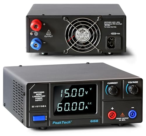 PeakTech 6168 - Labornetzteil DC 1-15V 0-60A 900W Labornetzgerät