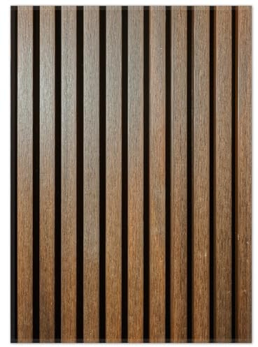 Wallario Rutschfester, Teppich mit Motiv - Fußmatte Holzlamellen in Braun, Größe 50 x 70 cm - flachgewebt