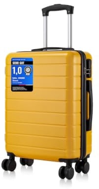 Shavont Handgepäck Koffer 55x40x20cm, Leichter ABS+PC Reisekoffer für Flugzeug, Ryanair Trolley mit 4 Rollen, Hartschalenkoffer für Eurowings, Kabinenkoffer für EasyJet und Business Reisen