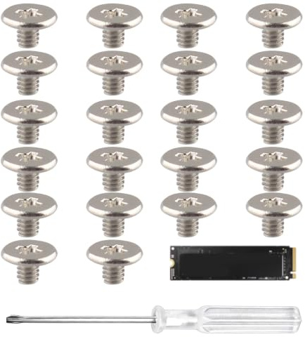 Ousuwo 50 Tornillos M.2 SSD M2x2x5mm Inox con Destornillador