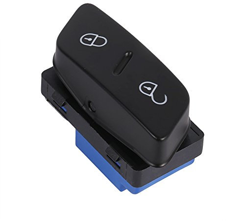 Qiilu Auto Türschlossschalter, Vorne Links Side Auto Türschloss Schalter Zentralverriegelung Taste 1K0 962 125 Für MK5
