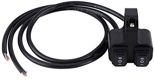 Interrupteur de commande pour guidon de moto 2,2 cm 3 voies On/Off Double bouton de contrôle pour phare