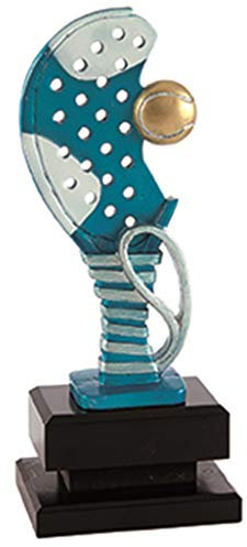 Trofeo Padel Pack de 2 Resina y Base de Madera 25,27,29 cm Grabado Trofeos Personalizados Pala de Padel (29cm)