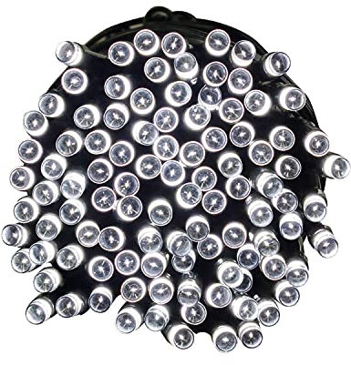 Tuokay 20M 200 LED Cadena de Luces con Adaptador 8 Modos Decorativa Iluminación de Interior para Arbol, Fiesta,Boda (Blanco)