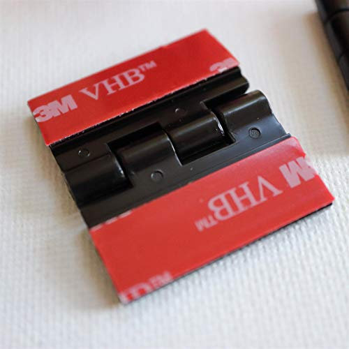 10x Black Acrylic Hinges - No Glue Required. Black Plastic 32mm