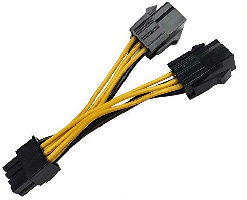 Gintai PCIE VGA Carte Graphique Câble d'alimentation pour NVIDIA Dual 6 Broches Femelle à 8 Broches