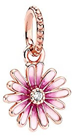 Charm Anhänger Neu 2024 MariaFonte Kompatibel Alle Marken Armbänder Halsketten Rosa Gänseblümchen Original Angebot Silber 925 Geburtstag Jubilaum Mama Kompatibel Glücksbringer Herz Familie Weihnachten