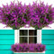 twirush 8 Bündel Künstliche Lavendel Büsche Künstliche Blumen für Outdoor Künstliche Grün Lavendel UV Beständige Pflanzen für Blumen Arrangement, Tisch Kernstück, Haus Garten Dekor (Fuchsie)