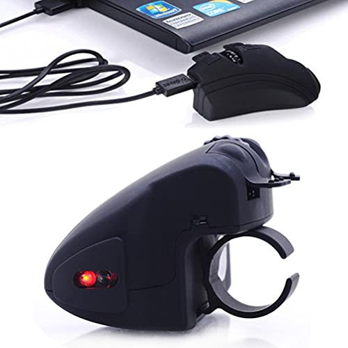 Asotagi Bluetooth Wireless Finger Mouse Mini USB Mice Rechargeable Pocket Ring Mouse for PC Laptop Computer Tablet