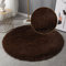 GZQIAWY Flauschige runde Teppiche für Wohnzimmer Kunstpelzteppich Kinderzimmer Lange Plüschteppiche für Schlafzimmer Shaggy Area Rug Kaffeefarbe 130 x 130cm
