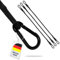ECENCE 3X Spanngummi mit Karabiner aus Edelstahl 100cm in Schwarz Latex Spanngurte, Gepäckspanner, Expander, Spannseil für Fahrrad, Auto, Gepäck, Transportsicherung