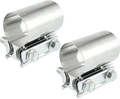 X AUTOHAUX 2pcs Car Exhaust Pipe Connector Clamp 2 Replacement Universal