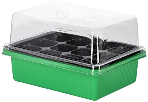KOTARBAU® Bandeja de Cultivo, Propagador de esquejes o Semillas 12 macetas, Bandejas semilleros de germinación, Bandeja para el Cultivo, Bandeja con Cubierta de Invernadero, Caja de Cultivo con Tapa