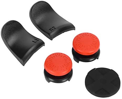 Thumb Stick Grip Cap für PS5, 5 in 1 Thumb Stick Grip Key Cap Joystick-Abdeckung für L1 R2 Trigger Extender Controller, rutschfeste Silikon-Thum Stick Grip Cap (Rot)