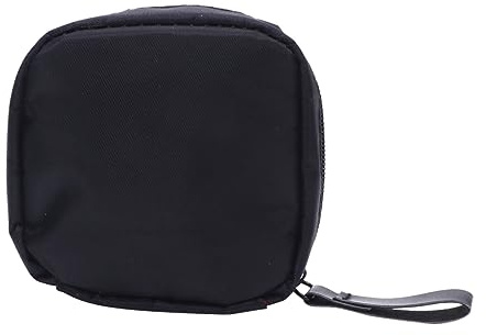 minkissy Trousse de Toilette Étanche en Polyester Noire, Mini Pochette Cosmétique Portable Fermeture Éclair, pour Voyages d'affaires et Camping