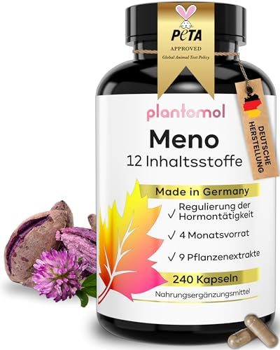 12fach Meno Komplex Wechseljahre Kapseln - Hormon Balance Frauen mit Yamswurzel Rotklee Mönchspfeffer Ashwagandha & B6-3 Monatsvorrat