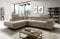 Easy4You Ecksofa Beige Avatar Kord L-Form – 277x73x203 cm - Schlafsofa mit Bettkasten und Schlaffunktion - Eckcouch mit Stauraum – Links – Stoff Kord POSO 02