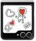 Samsung FlipSuit Case Cover trasparente con Card Keith Haring per Galaxy Z Flip6 | Z Flip7 FE, Bianco