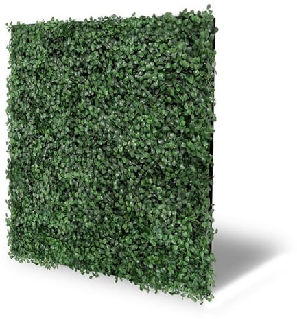 JANGAL Modular Wall Flora Paneel (52x52 cm), Modulares Wandpaneel, mit recyceltem PET-Filz, zum Kleben oder Schrauben, Wandverkleidung, Wand Deko, Florawand (Dark Green Design Buxus)