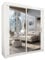 Style Heaven Modern Sliding Door Wardrobe for Bedroom,Matt Finish,2 Mirrored Sliding Doors wardrobes 5 Adjustable Shelves &2 Hanging Rail, made of MDF Chipboard,aluminium Handles Chicago(100cm White)