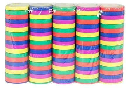 Luftschlangen Standard bunt, flammensicher, 5 Rollen