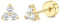 Ohrringe Silber 925 Gold Flatback - Ohrstecker Gold Klein Mit Stein - Ohrstecker Silber 925 Damen - Piercing Ohr Gold Helix Tragus Conch Piercing