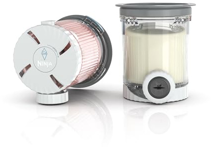 Ninja Swirl by CREAMi Pints and Lids - 2 Pack, Compatible with NC700 Series Ninja Swirl Ice Cream & Soft Serve Makers, BPA-Free & Dishwasher Safe, Grey Lids, XSK7PNTLD2