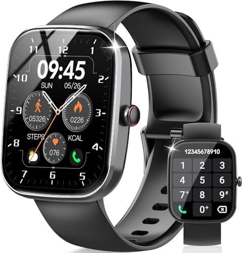 Smartwatch con Effettua/Risposta Chiamate, 1.91'' Orologio Smartwatch Uomo Donna con Contapassi/Sonno/Cardiofrequenzimetro, 110+ Modalità Sportive Fitness Tracker, IP68 Smart Watch per iOS Android