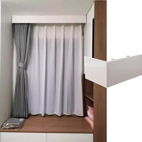 CHAOMIN Vorhang-Balken, Vorhang-Balken-Panel ohne Schienen, dekorative Volant-Decke, Vorhangschiene, Volant-Panel-Abdeckung,(7.9m(25.9ft))