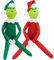 ENIXWH Plüschtier Grinch Weihnachten Hunde Plüsch Puppe Stuffed Toy Wurfkissen Stofftier Geschenke für Kinder Mädchen Jungen (2Stück/Satz)