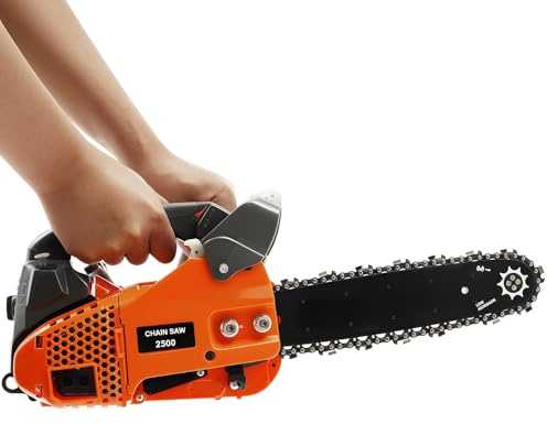 Benzin Kettensäge 900W Motorsäge mit 30cm Schwert, 2-Takt Baumpflegesäge mit Einstellbarer Kettenspannung für Holzfällen,Gartenarbeit