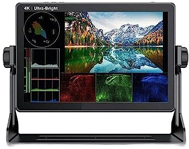 Monitor Camara, LUT11S Monitor de 10,1 pulgadas 2000nit Ultra brillante IPS Pantalla táctil 3DLUT 3G-SDI Cámara DSLR Campo con F970 Externo
