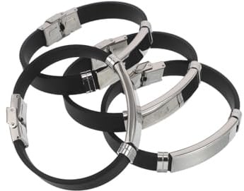 UPKOCH 4 Stück Antistatisches Silikon Fitness-armband Leichtes Hypoallergenes Statische Reduktion für Indoor Outdoor-sport Komfortables Langlebiges Handgelenksband in Modernem Silber