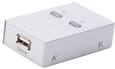 OUNONA USB 20 Automatischer Drucker Sharer für 2 Computer USB Selektor für Drucker und Scanner Kabellose Peripherie Umschaltbox für Büro und Zuhause