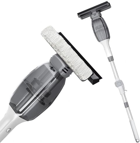 Upgraded Cordless Window Vacuum Kit, Electric Window Cleaner with Extension Pole, Suitable for Windows, Mirrors, Bathroom