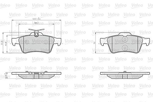 VALEO 872137 Bremsbeläge | Kompatibel mit: FORD TOURNEO CONNECT, TRANSIT CONNECT