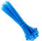 KafTon Pack of 100 Blue Cable Zip Ties, UL Nylon, Perfect for PC, Bicycle Tie Wrap DIY Home Wire Vegetable Garden Office (370mm x 7.6mm) Blue