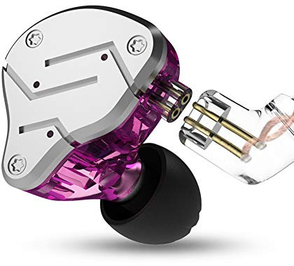 KINBOOFI Auriculares de Alta Fidelidad KZZ: 1BA 1DD, KZD Con Monitor de Oído de 0,75 mm, Cable de 2 Pines, Cancelación de Ruido