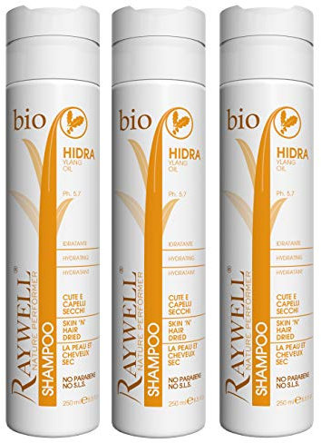 3er Skin Hair Dried Shampoo Bio Hidra Raywell Feuchtigkeit für trockenes Haar 250 ml