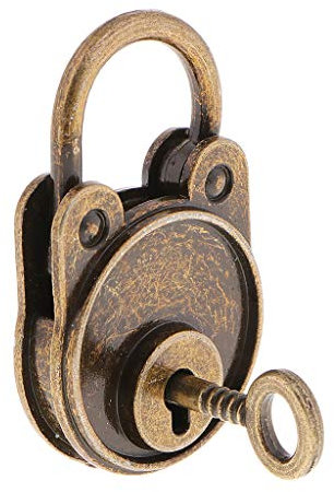 Fenteer Vintage Chinois Vieux Style Antique Serrures Cadenas Motif Ours Sculptés Avec Clés - Bronze