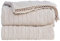 SHADDOCK Baumwolle Gestrickte Decke 4 Jahreszeiten Bettdecke- 130x180cm Ultra Weiche überwurf Decke Wohn-Kuscheldecke für Baby Couch Bett Sofa Stuhl Auto Büro (Muster Verdrehen, Beige)
