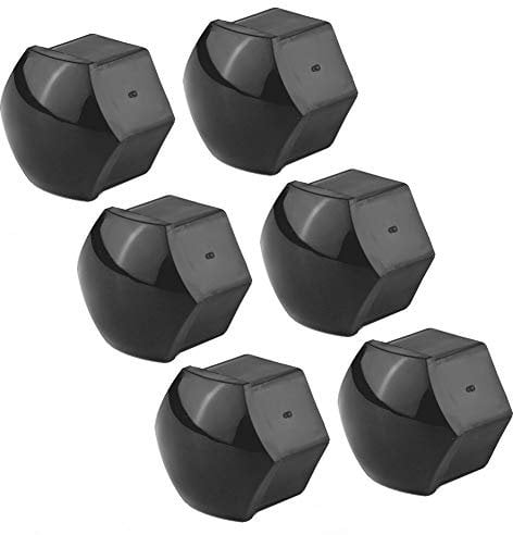Mutterkappen, 20 Stücke Autoreifen Ventilkappen Auto Radmutterkappen Schraubdeckel 19mm Radschrauben Radmuttern Bolzen Felgen Außendekoration Staubdicht Schwarz (Black)