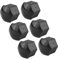 Mutterkappen, 20 Stücke Autoreifen Ventilkappen Auto Radmutterkappen Schraubdeckel 19mm Radschrauben Radmuttern Bolzen Felgen Außendekoration Staubdicht Schwarz (Black)