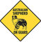 YelenaSign Metall-Warnschild 30,5 x 30,5 cm Warnschild Warnung Australian Shepherd On Guard Aluminium Hund